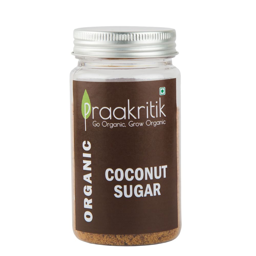 Praakritik Coconut Sugar - Organic Coconut Palm Sugar with No Preservatives - Healthy Natural Unrefined Pure Sugar - Palm Sugar for Baking 300gm