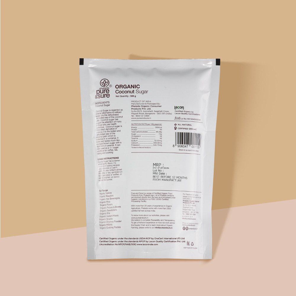 Pure  Sure Organic Coconut Sugar - 500 Gm