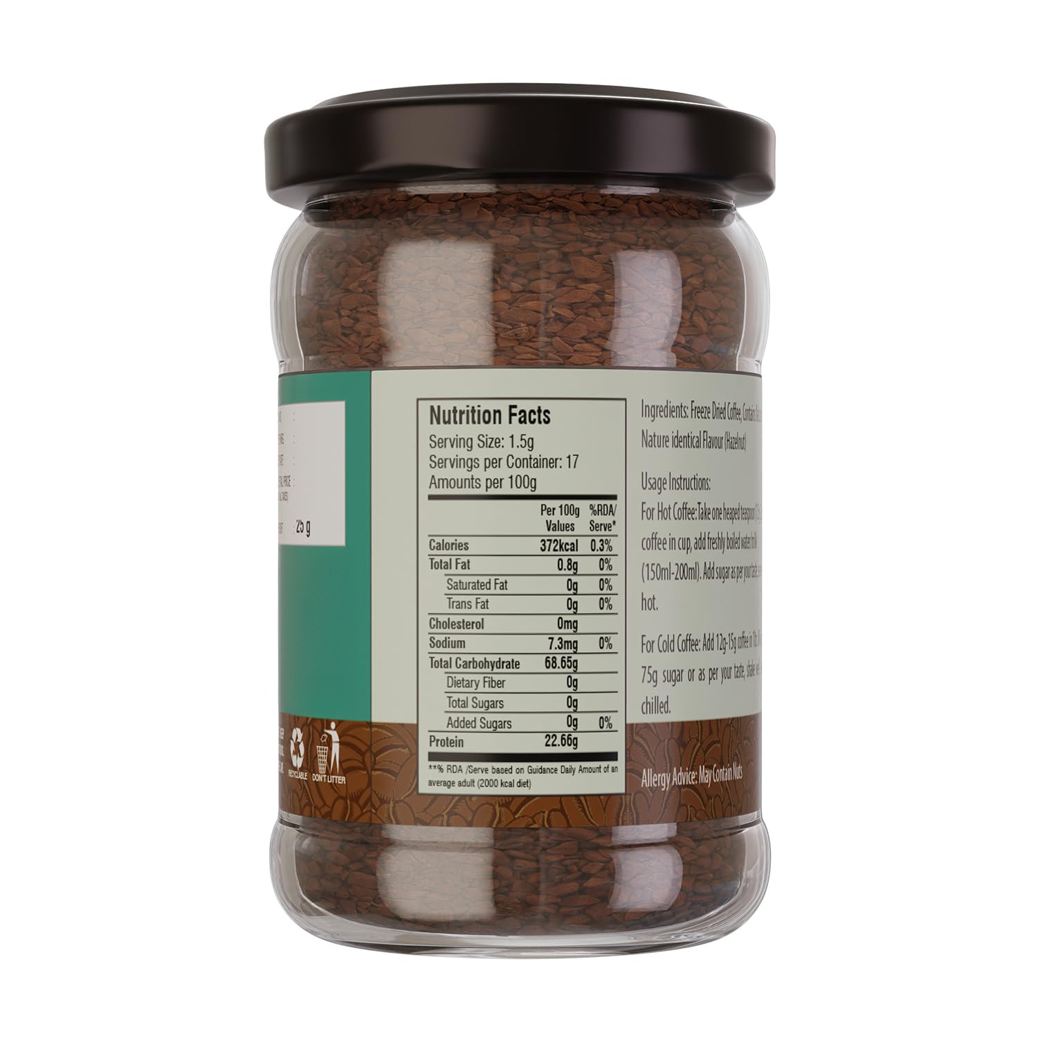 Instant Hazelnut Coffee - 25 gm