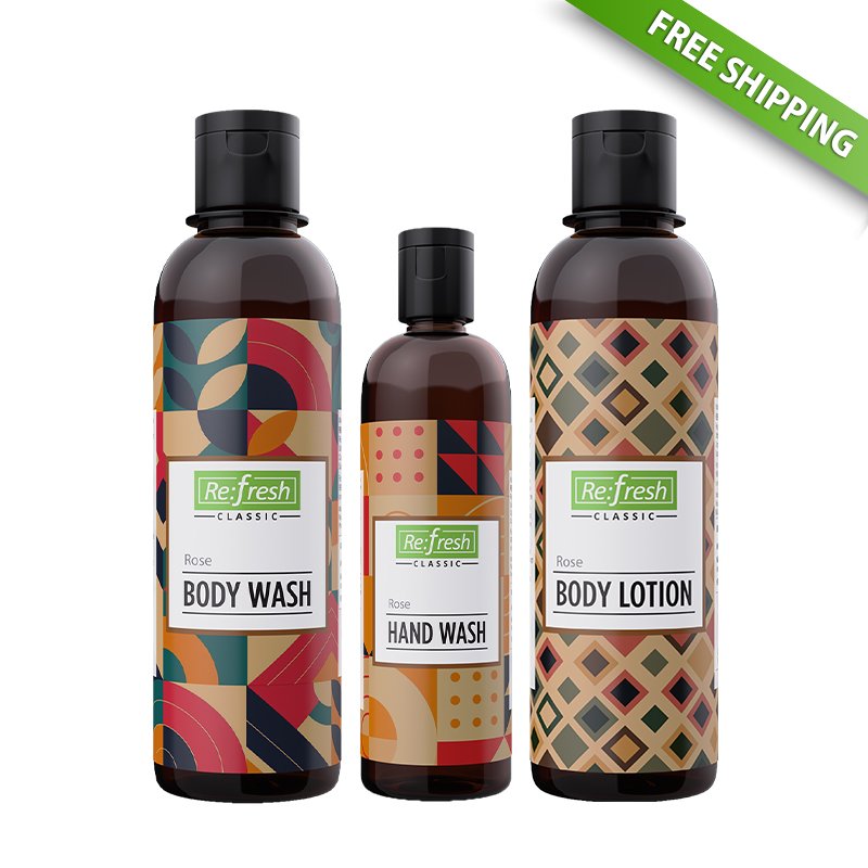 Refresh Rose Combo Pack of Body Wash, Body Lotion and Hand Wash Online