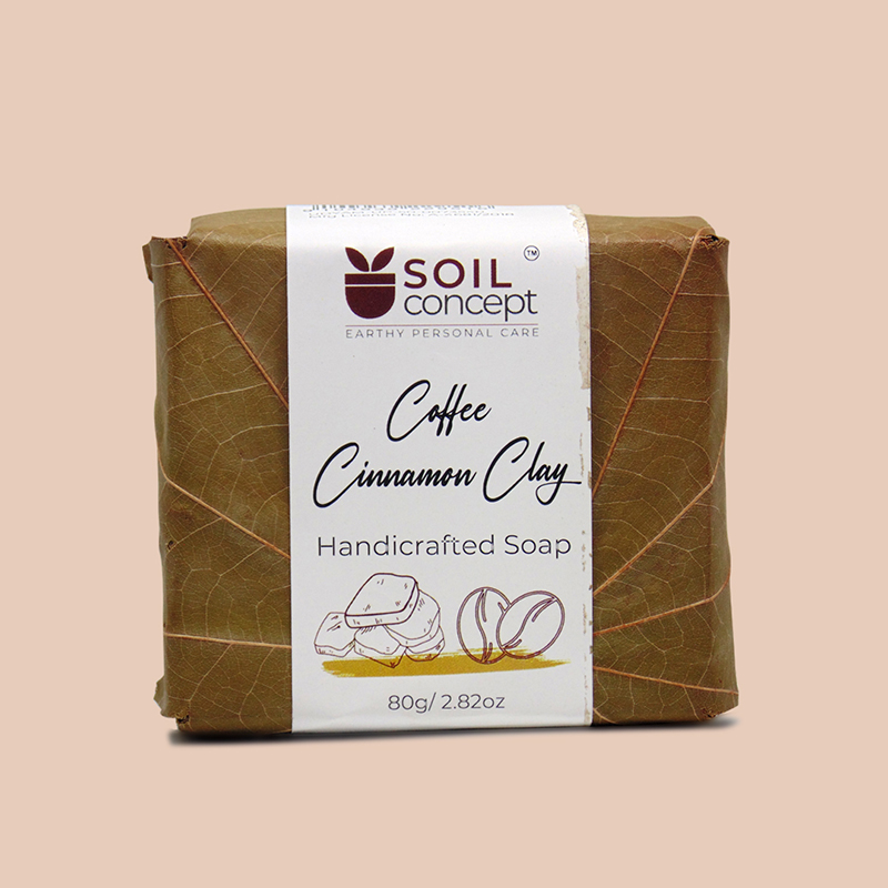 Soil Concept Coffee Cinnamon Clay Soap - 80 Gm