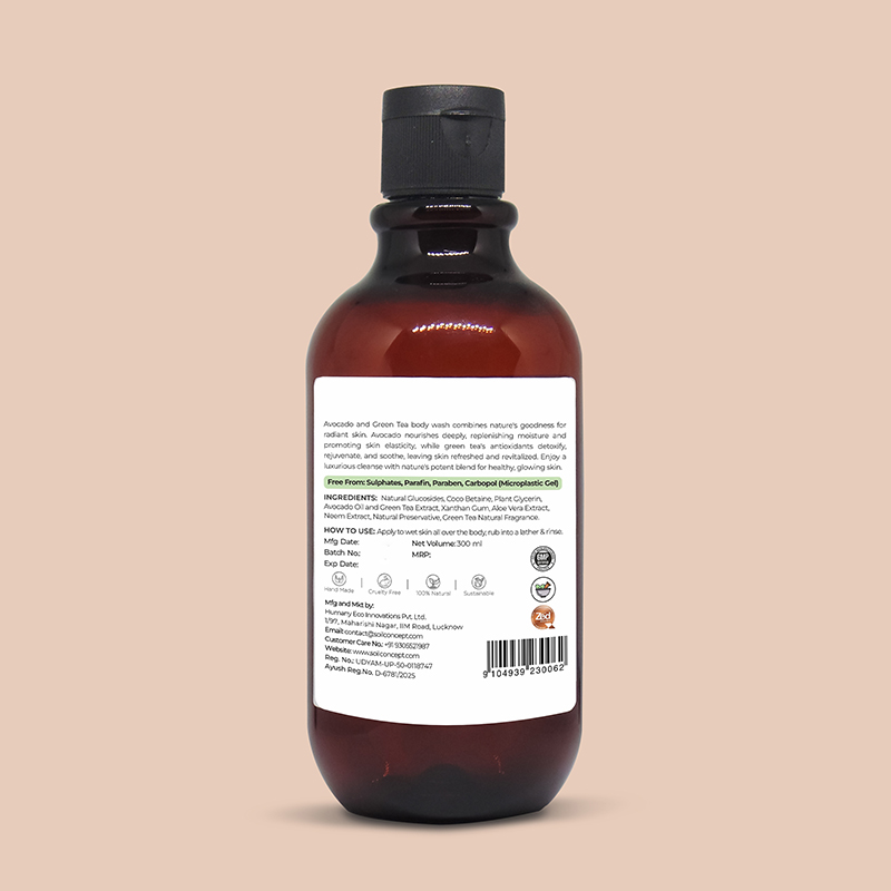 Soil Concept Moisturizing Body Wash Avocado  Green Tea - 300 Ml