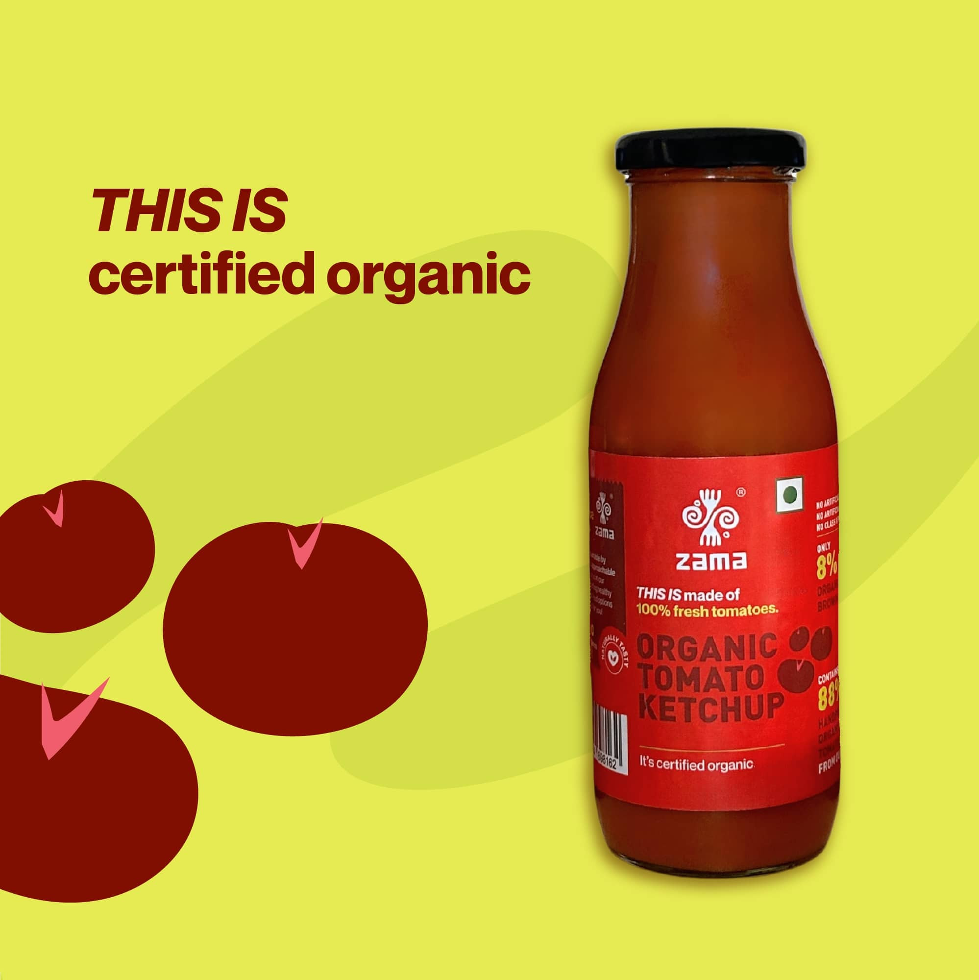 Zama organic Organic Tomato Ketchup - 300 Gm