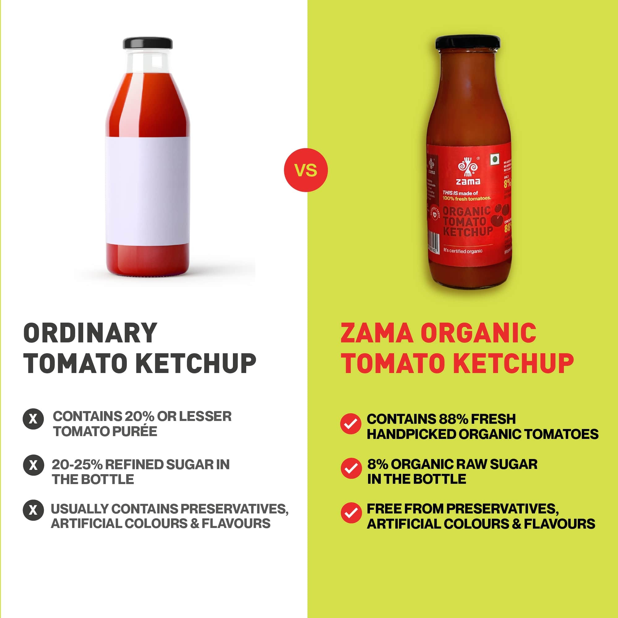 Zama organic Organic Tomato Ketchup - 300 Gm