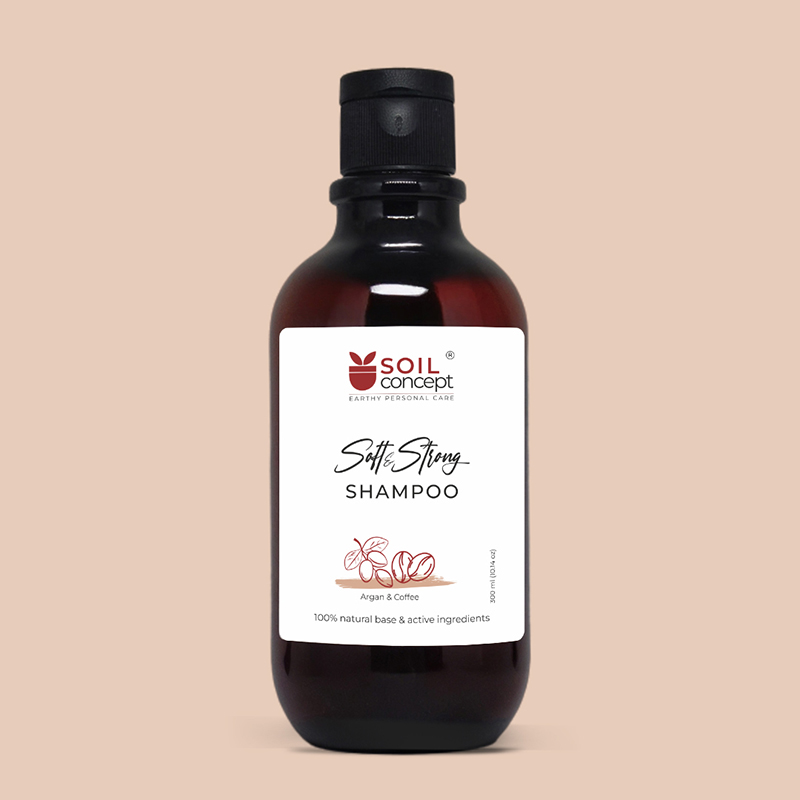 Soil Concept Soft  Strong Vegan Shampoo Argan  Coffee - 300 Ml