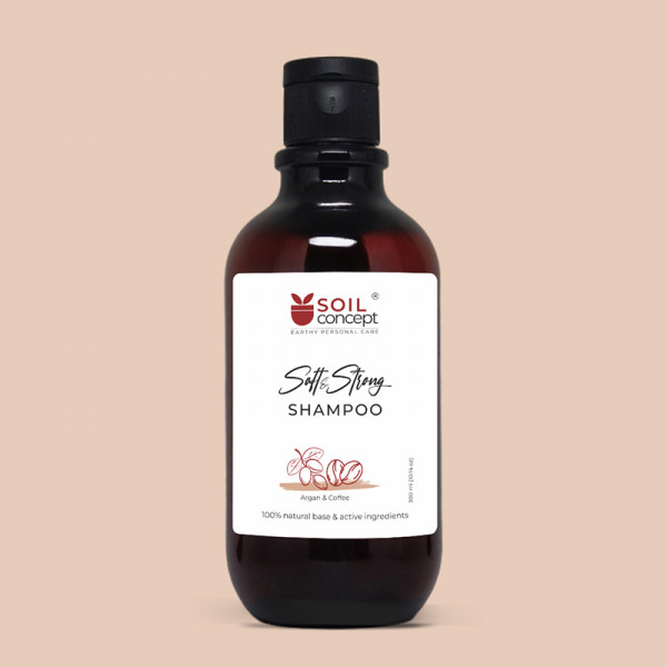 Image of Soil Concept Soft & Strong Vegan Shampoo Argan & Coffee - 300 Ml