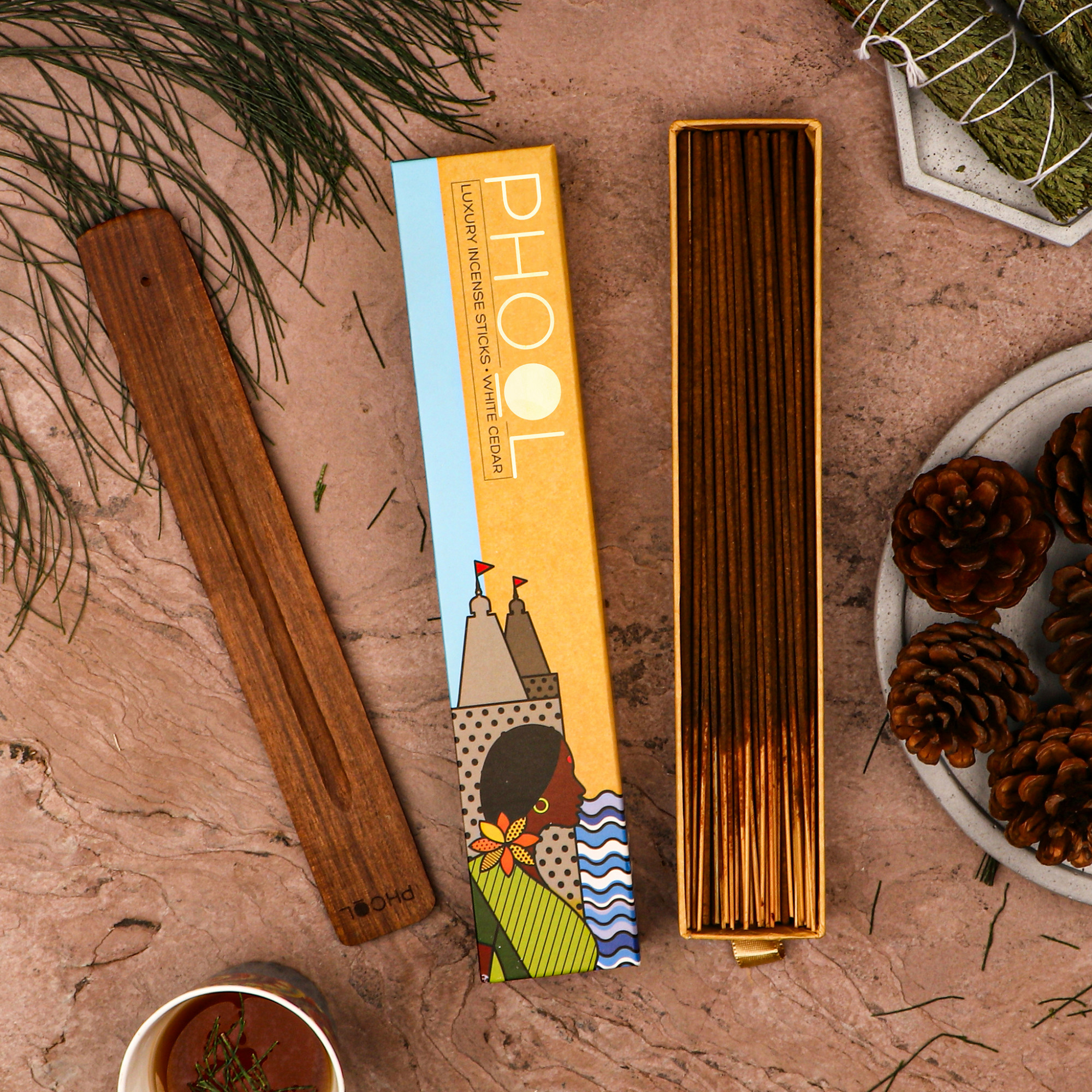 Phool Natural Incense Sticks White Cedar - 40 U