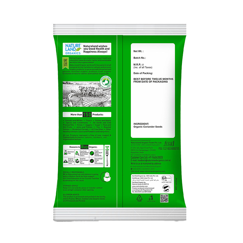 Natureland Coriander Whole - 200 Gm