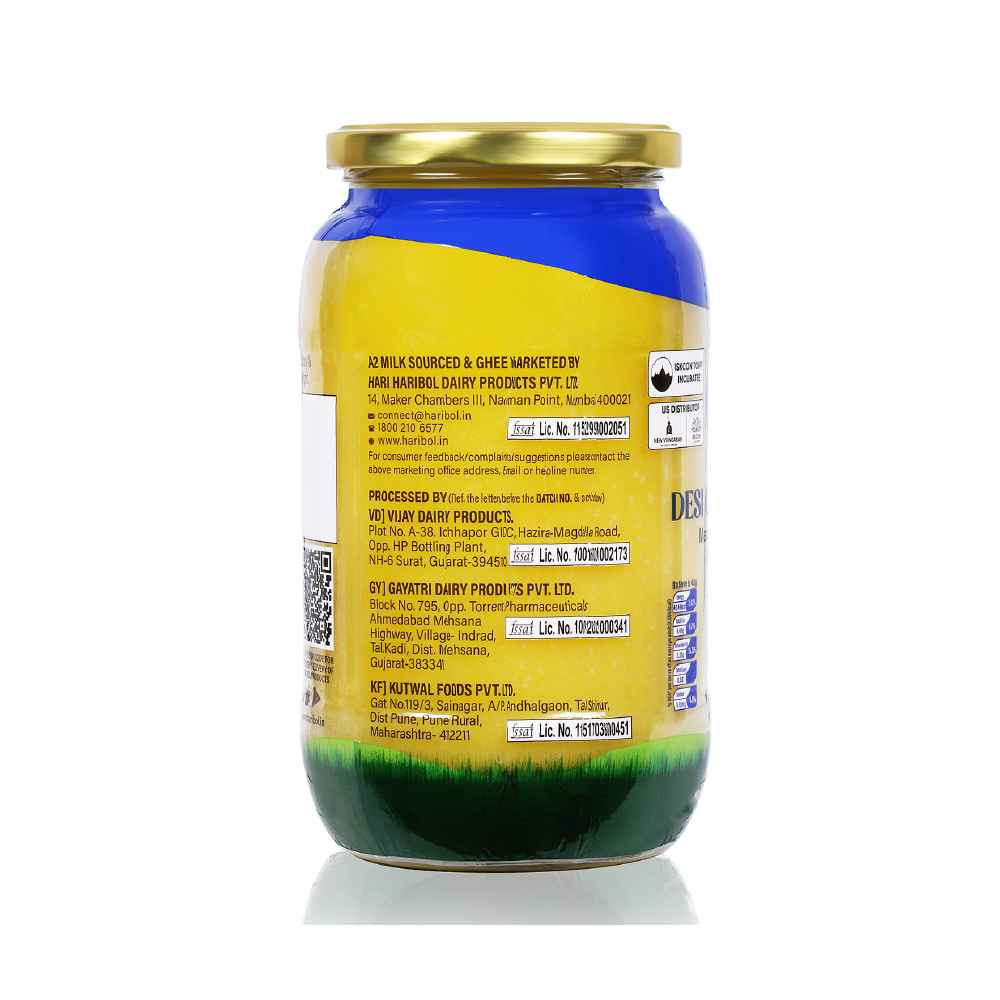 Hari Bol A2 Desi Gir Cow Ghee - 1 Ltr