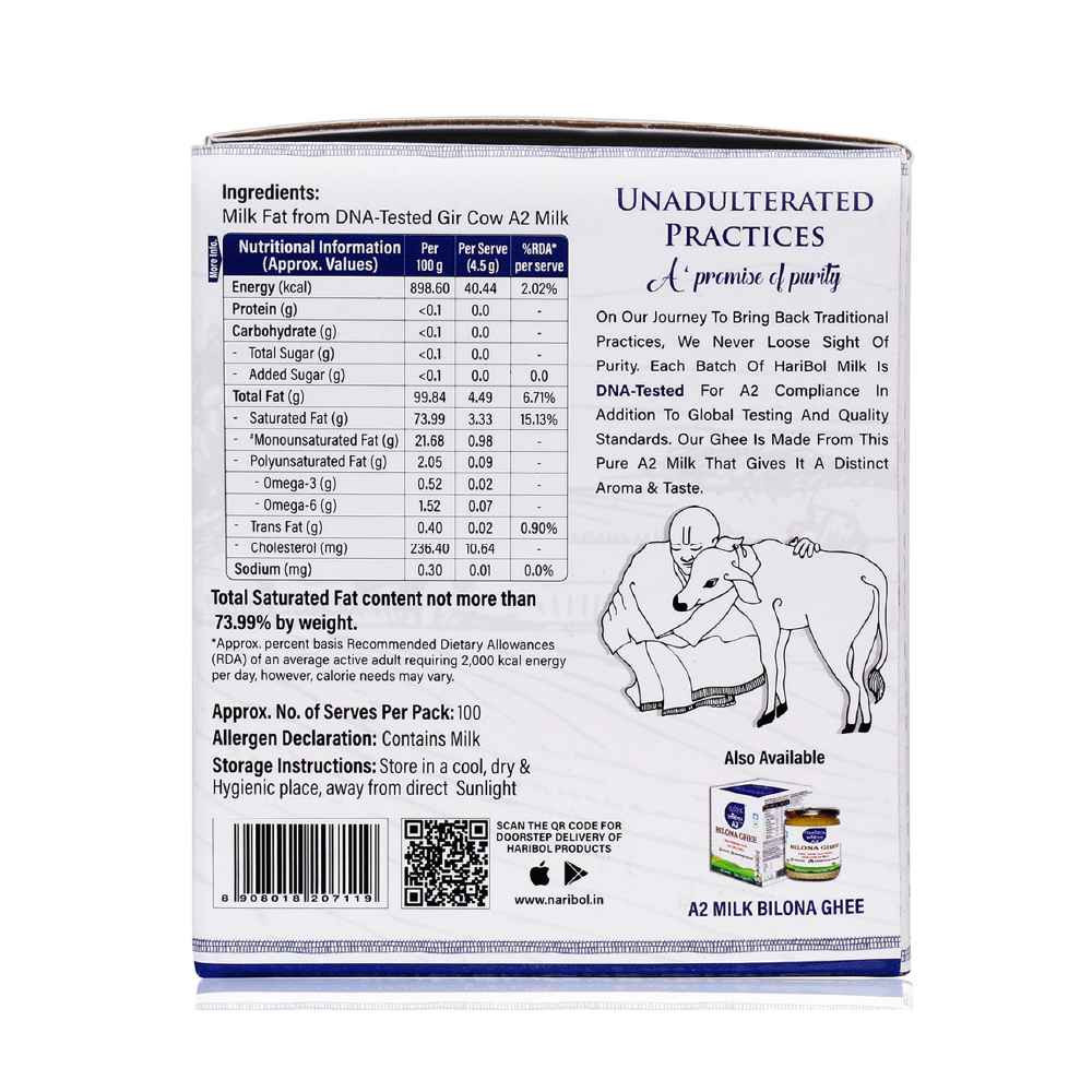 Hari Bol A2 Desi Gir Cow Ghee - 500 Ml