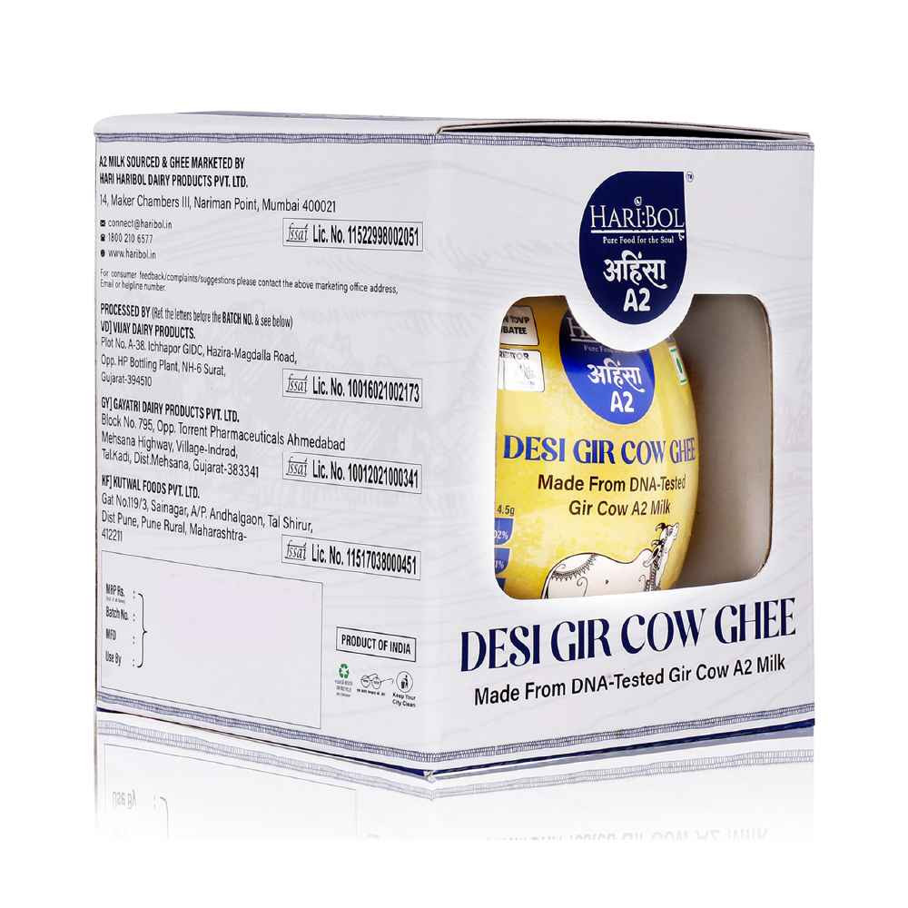 Hari Bol A2 Desi Gir Cow Ghee - 500 Ml
