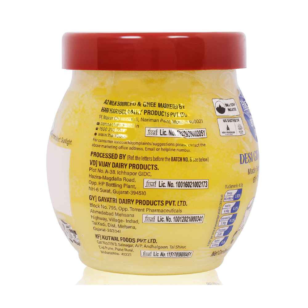 Hari Bol A2 Desi Gir Cow Ghee - 500 Ml