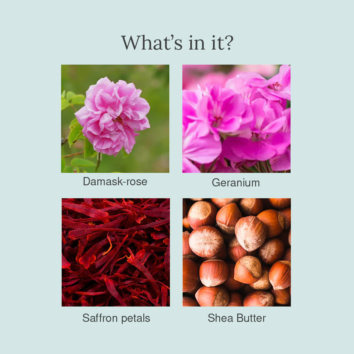 Juicy Chemistry Damask Rose Geranium  Saffron Organic Soap