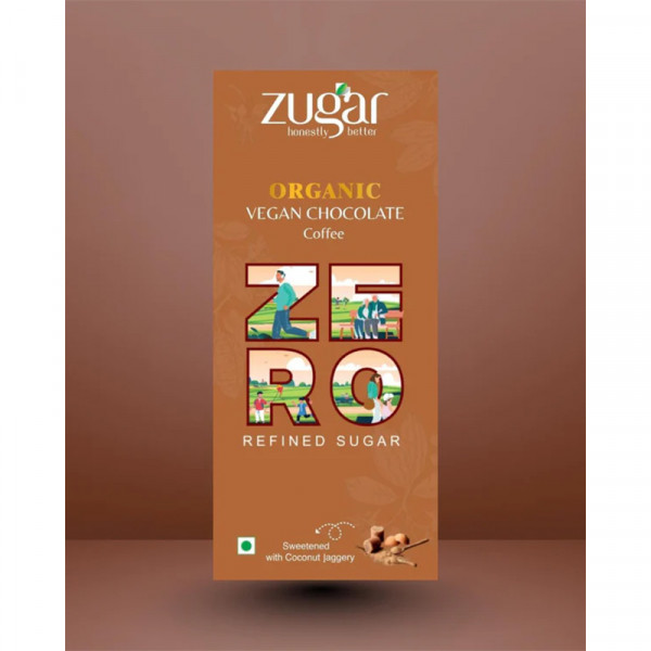 Image of Zugar Dark Vegan Chocolate Coffee 20g – Coconut Jaggery, Zero Refined Sugar
