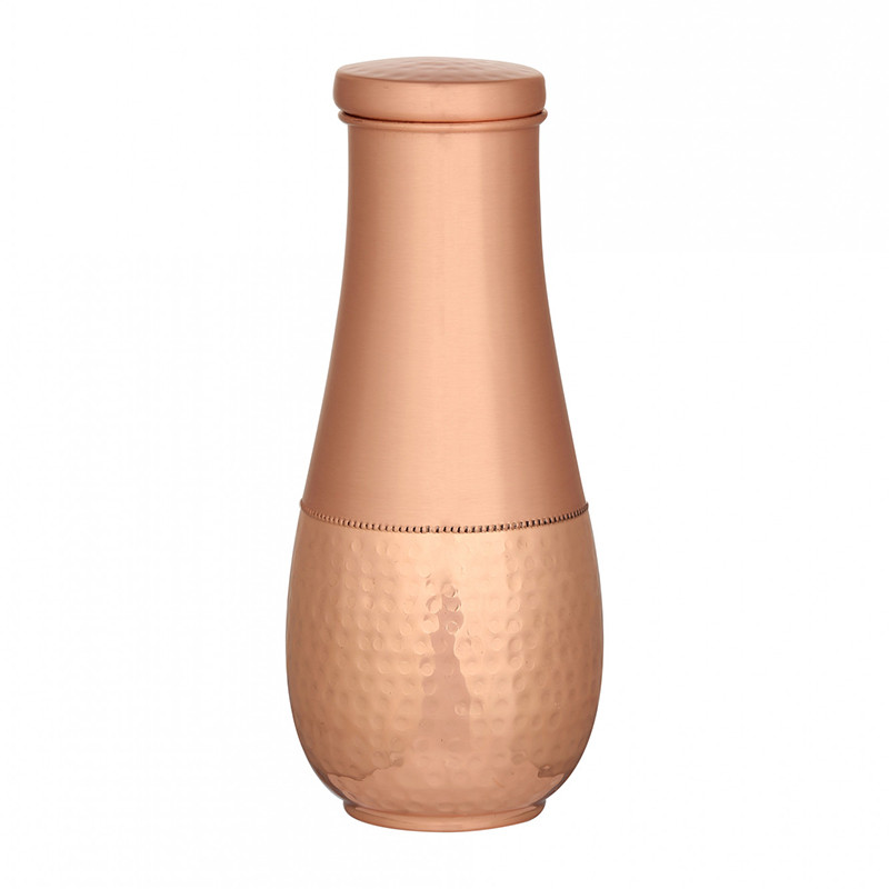 Copper Tulip Jar - 1600ml Ayurvedic Health Benefits Keeps Water Fresh Enhances Immunity Traditional Copper Storage Tamba Jar