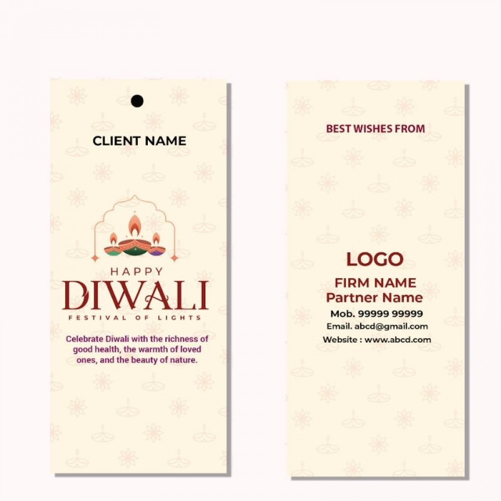 Diwali Tag For Jute Bag