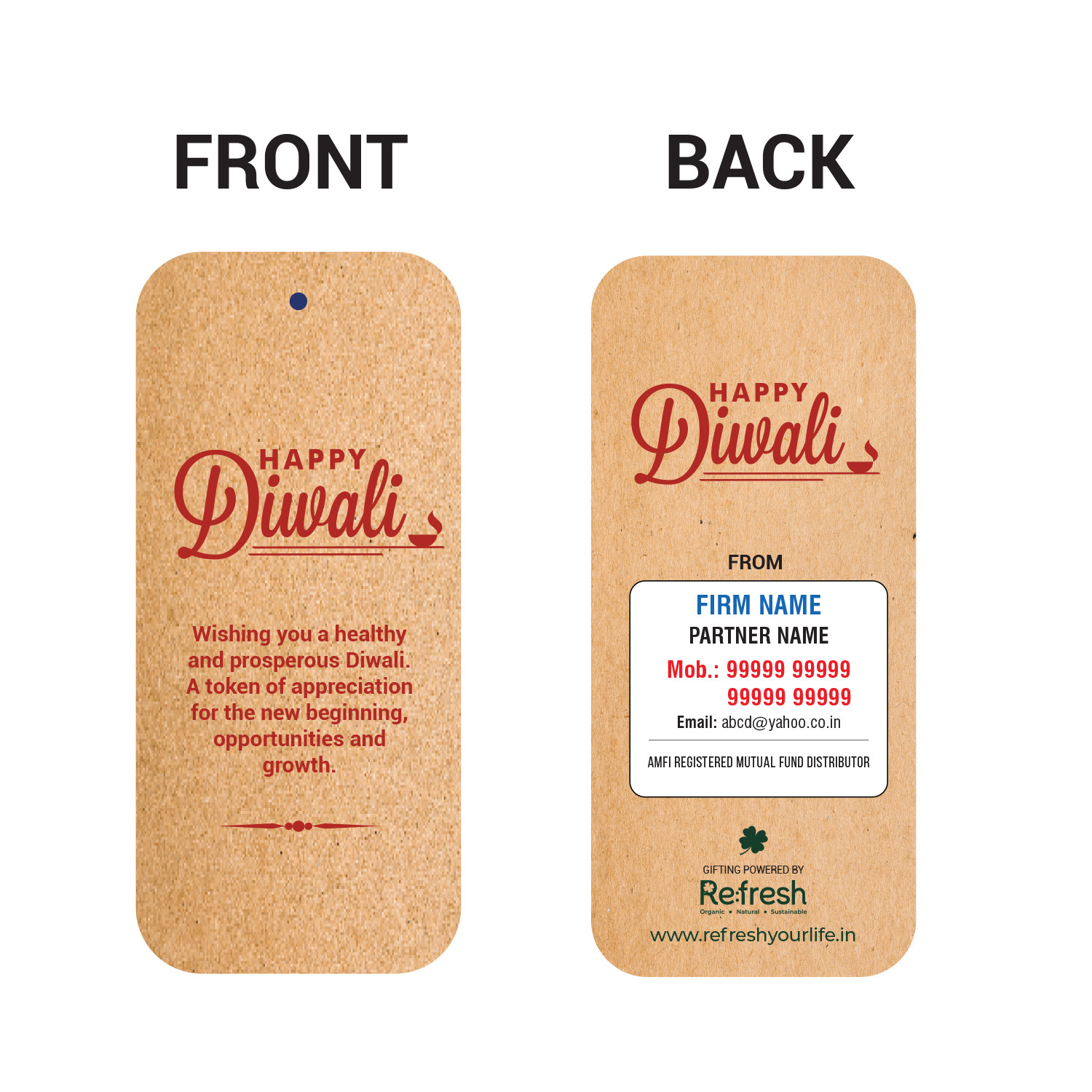 Diwali Tag For Jute Bag
