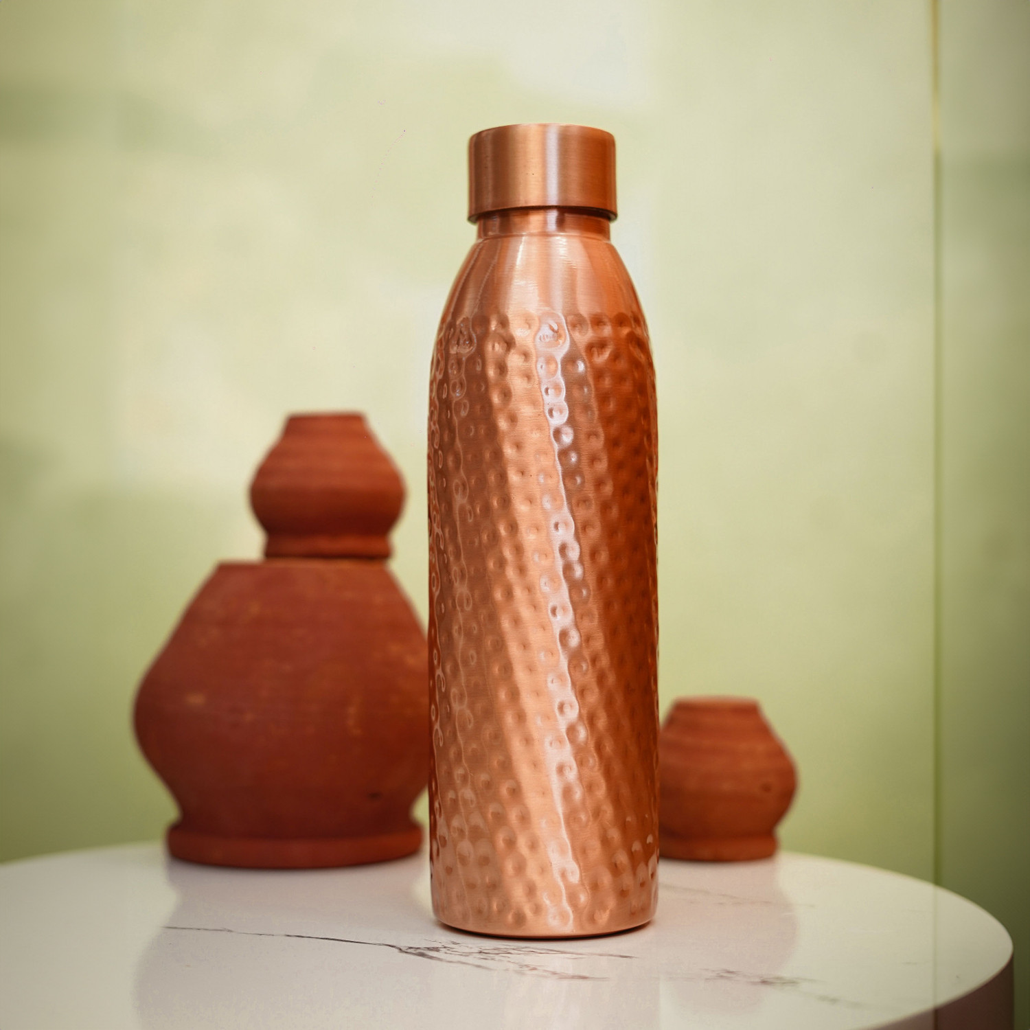 Copper Doctor Ayurveda Full Spotted Water Bottle Tamba Bottle for Home Travel