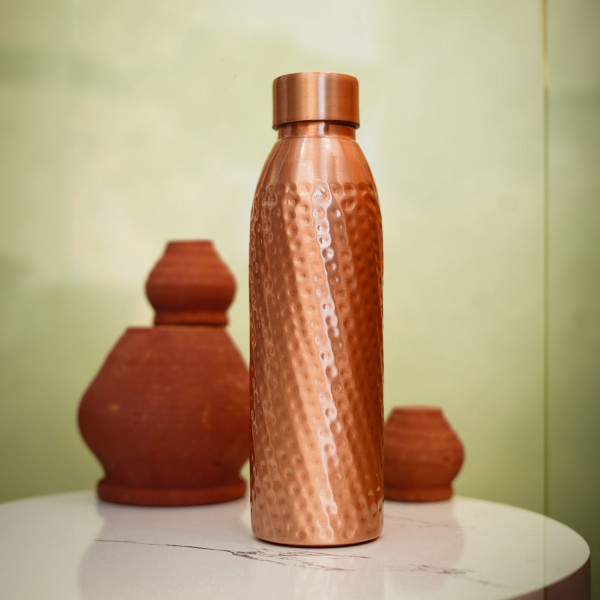 Image of Doctor Ayurveda Full Spotted Copper Bottle | Ayurvedic Health Benefits | Boosts Immunity &amp; Aids Digestion | Tamba Bottle for Home, Office &amp; Travel