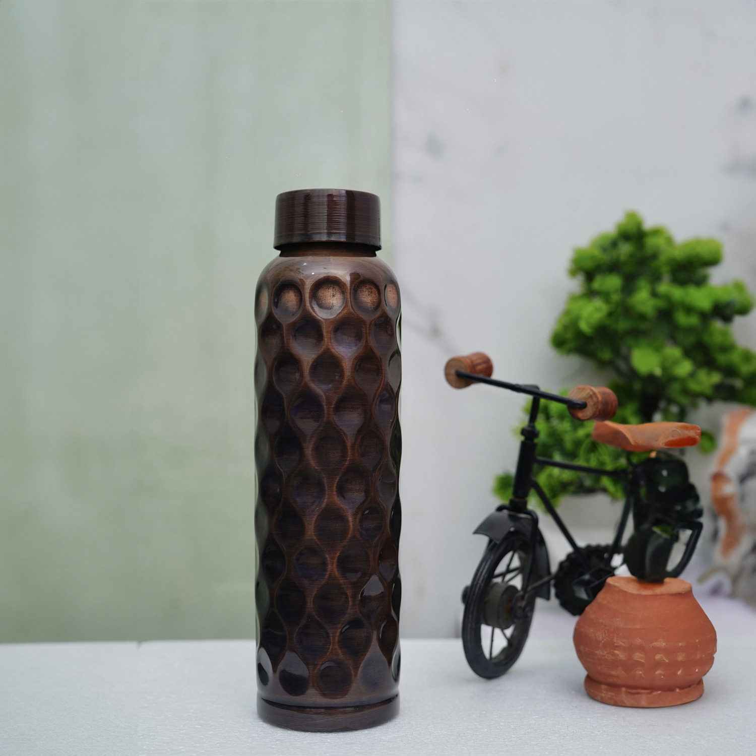 Tulsi Antique Diamond Copper Bottle - 1 U