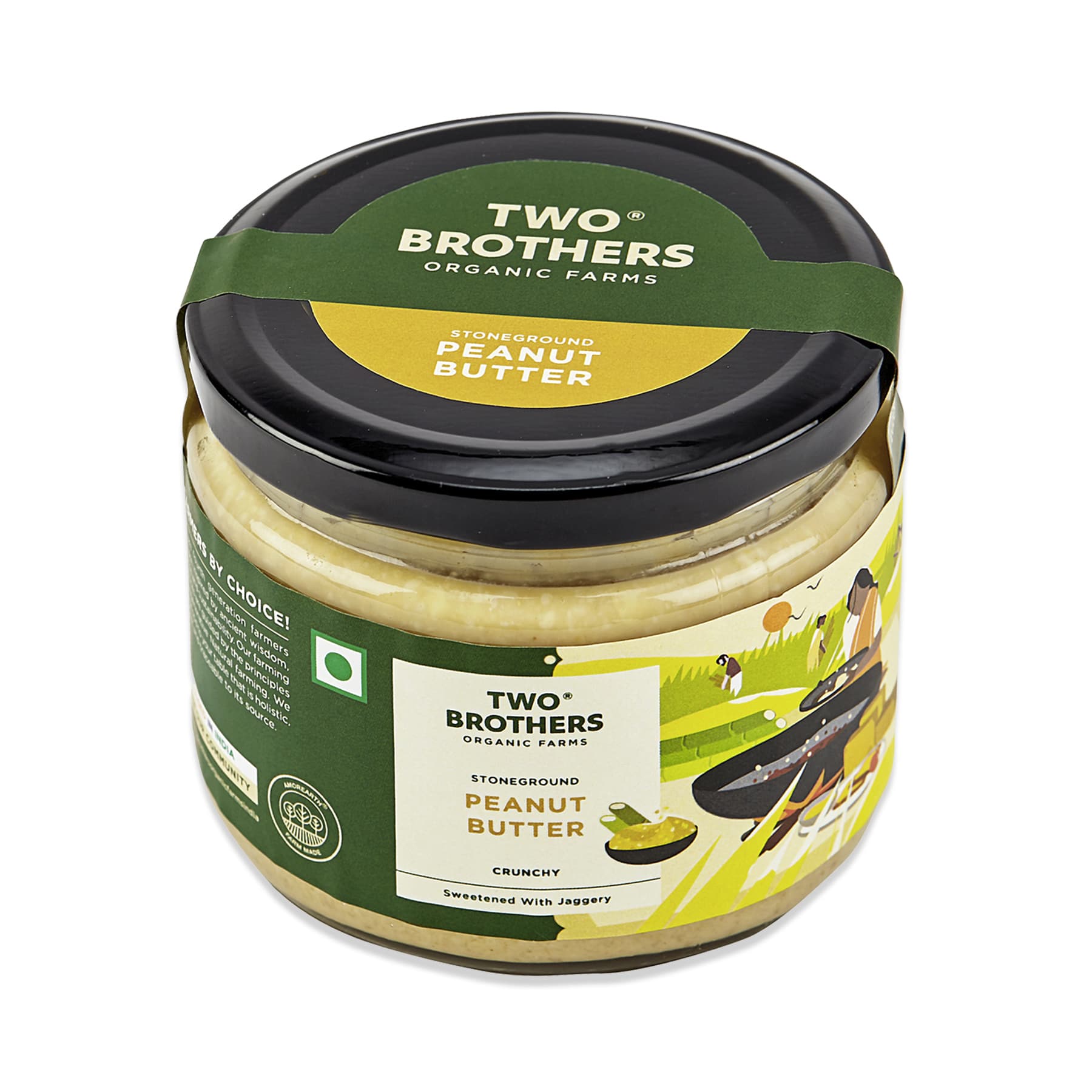 Two Brothers Peanut Butter Crunchy With JaggeryStoneground 300 Gms