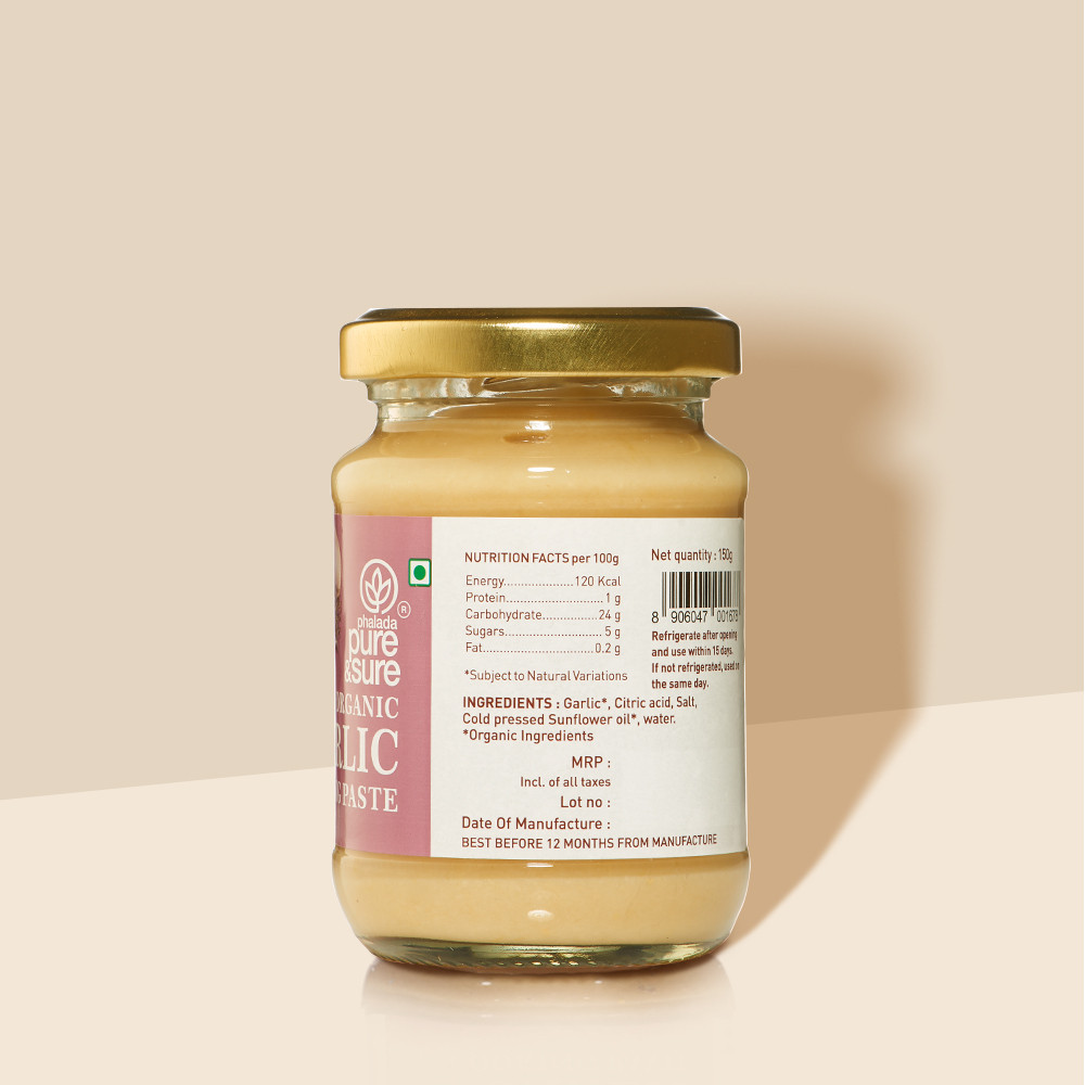 Pure Sure Organic Garlic Paste - 150 Gm