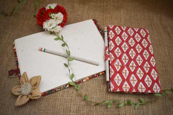 Cloth Diary With Pencil S106 - 1 U