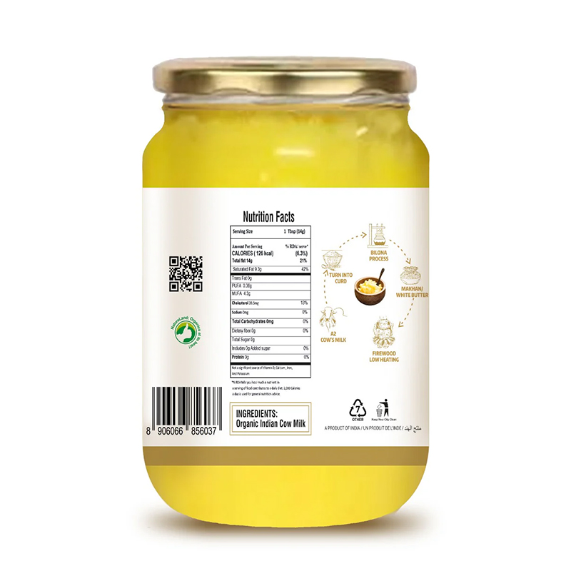 Natureland A2 Cow Ghee 500ml  Traditional Bilona Ghee