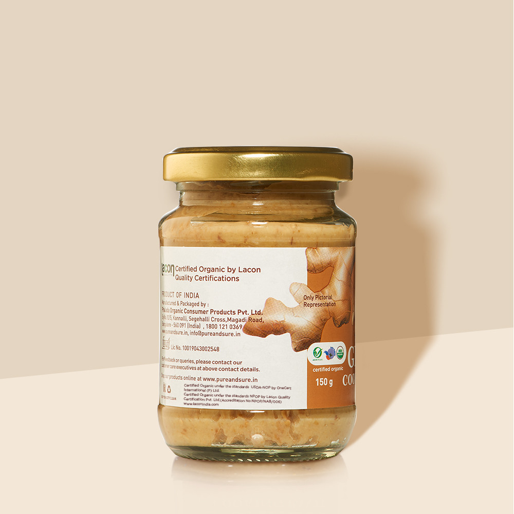Pure Sure Organic Ginger Paste - 150 Gm