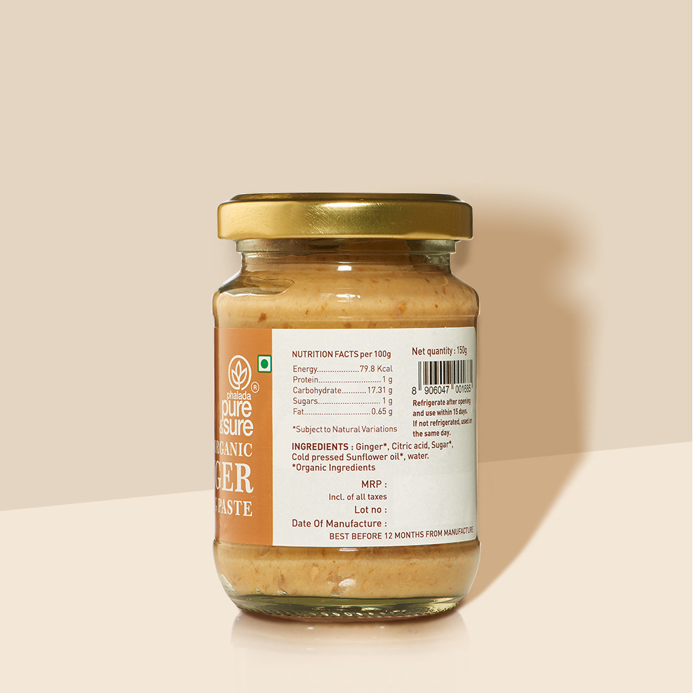Pure Sure Organic Ginger Paste - 150 Gm