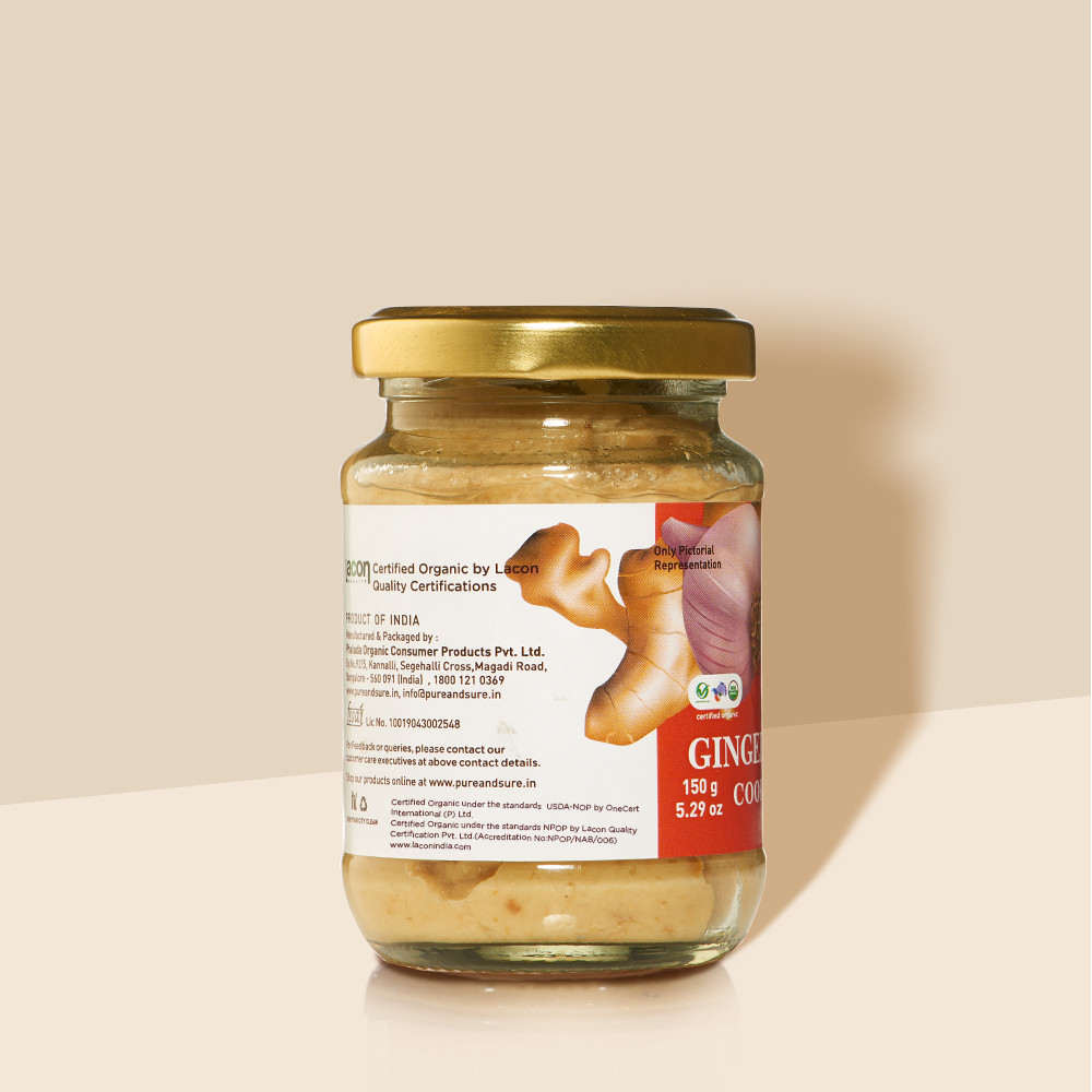 Pure  Sure Organic Ginger Garlic Paste - 150 Gm