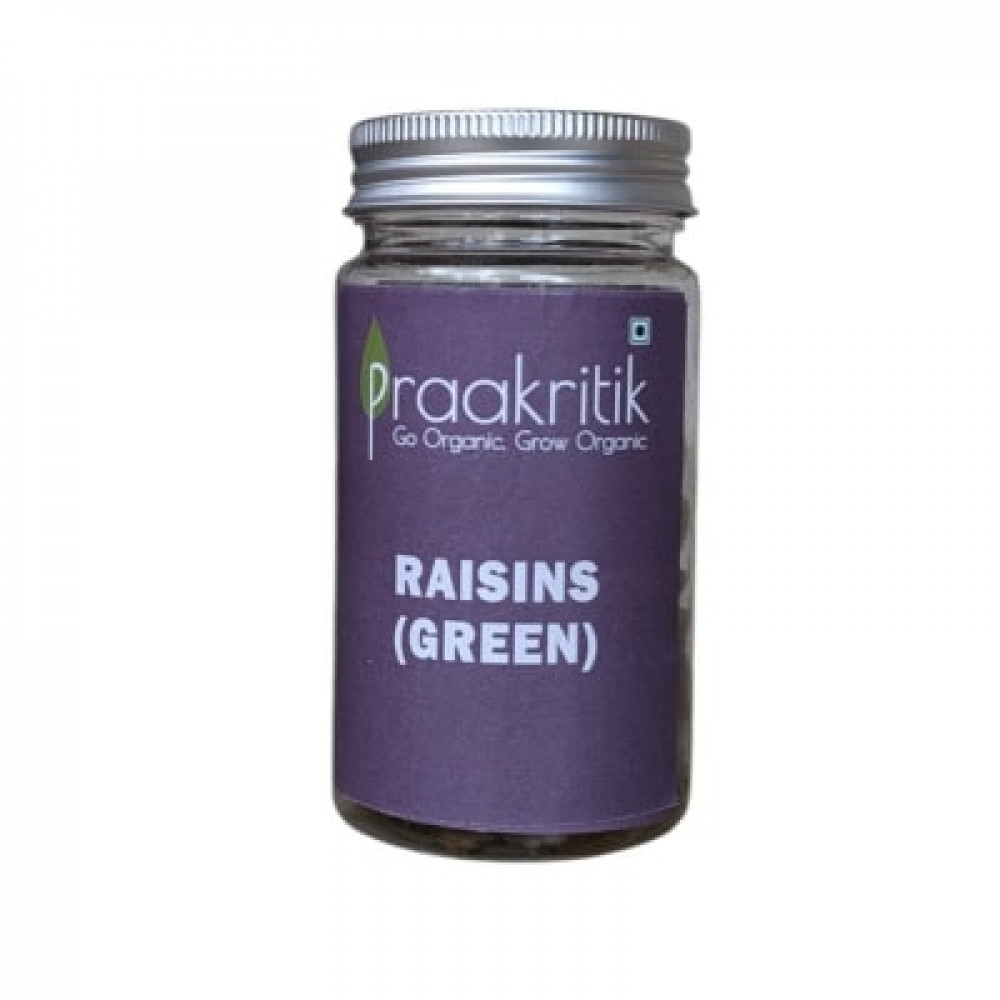 Praakritik Organic Green Raisins - 100 Gm