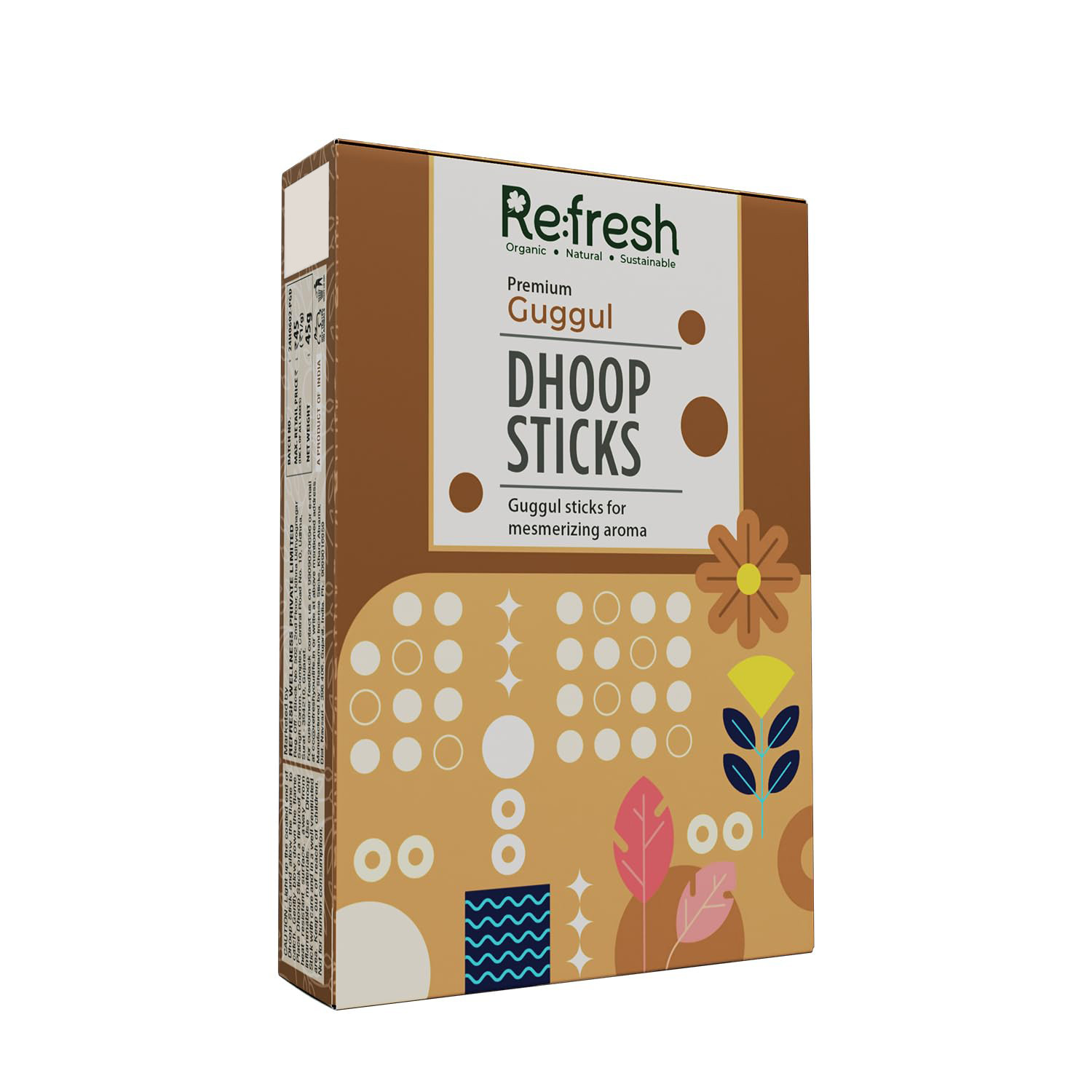 Refresh Premium Guggul Dhoop Sticks 45g Charcoal-free
