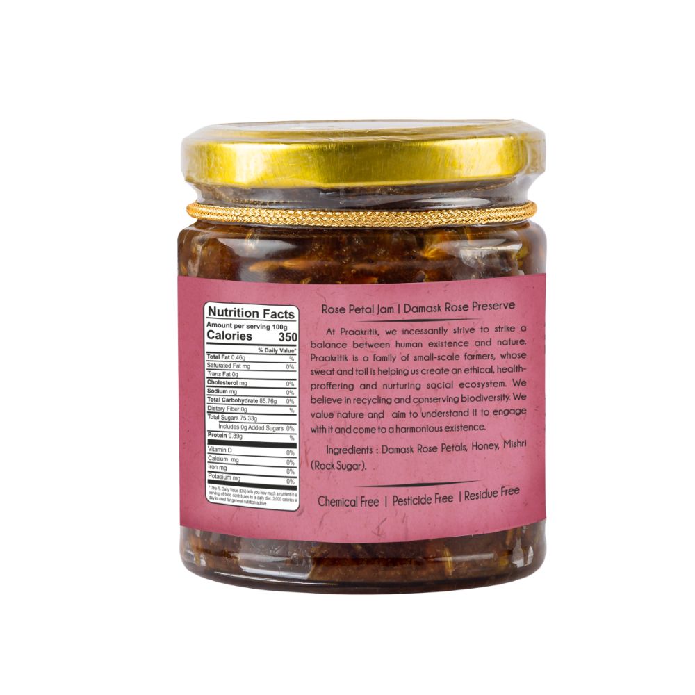 Praakritik Gulkand Natural - Paan - Artisan Flavour Organic Pure Vegetarian Rich in Calcium and Antioxidants Natural Cooling Agent 250Gm