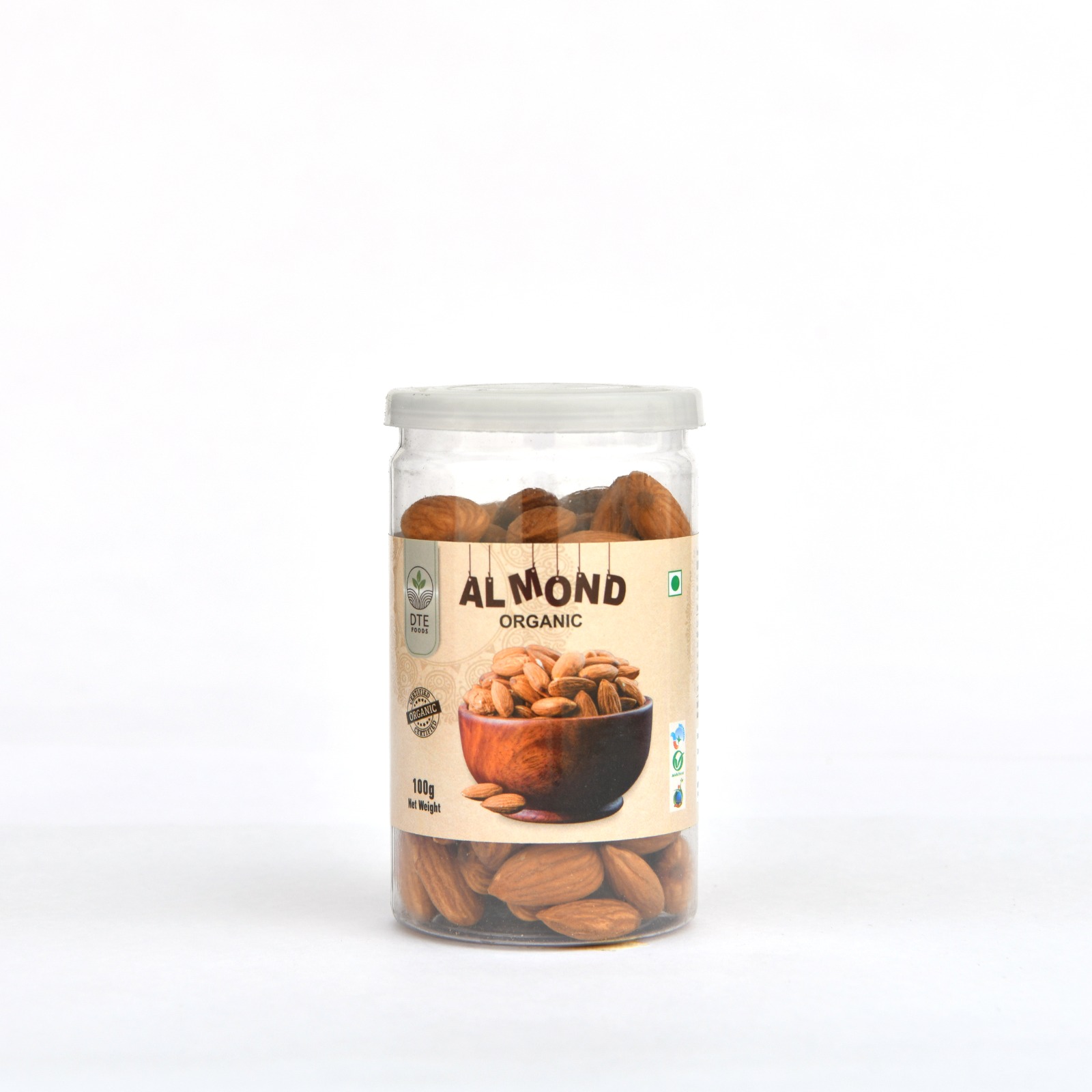Down To Earth Organic Almond Pet Can - 100 Gm