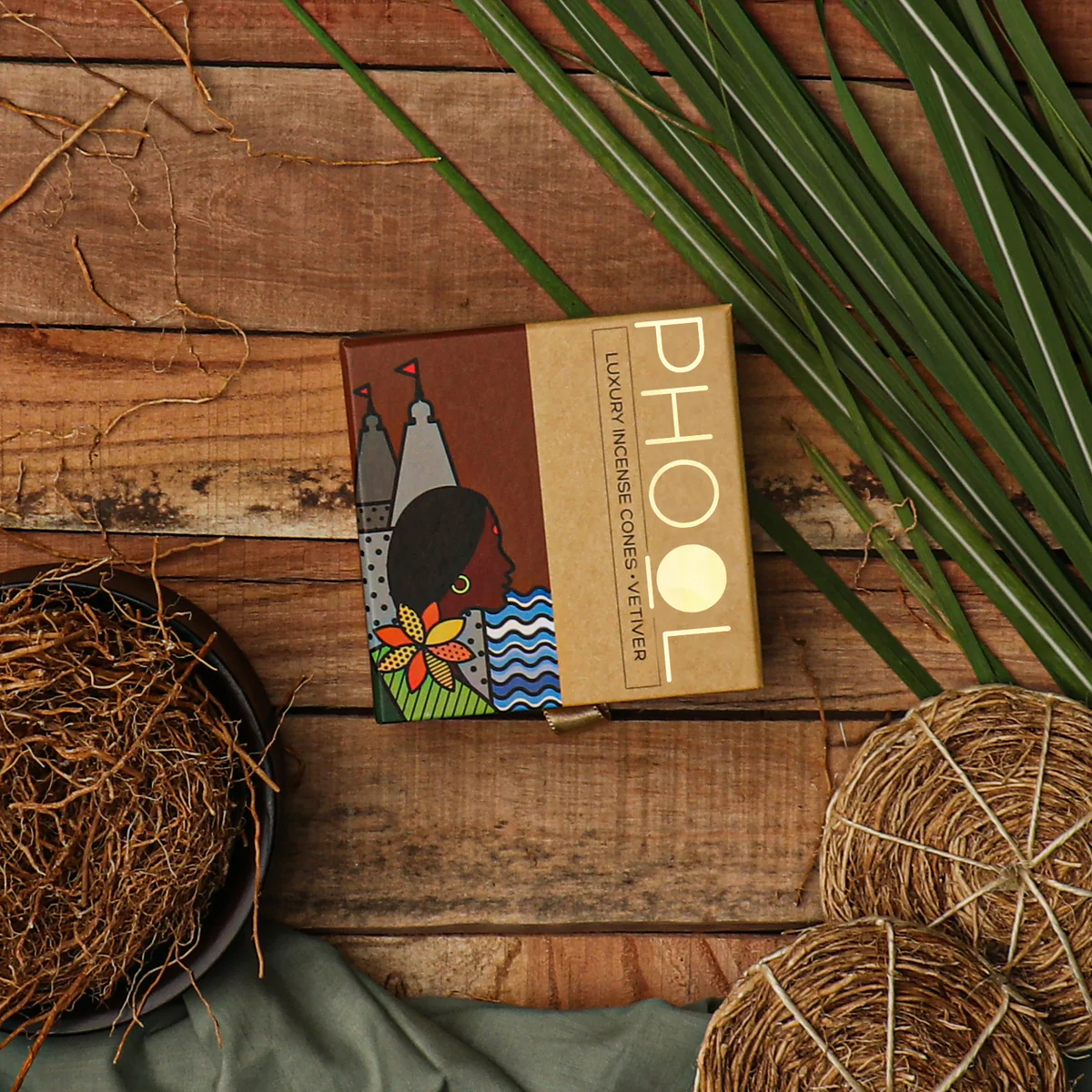 Phool Natural Incense Cones Vetiver - 40 U