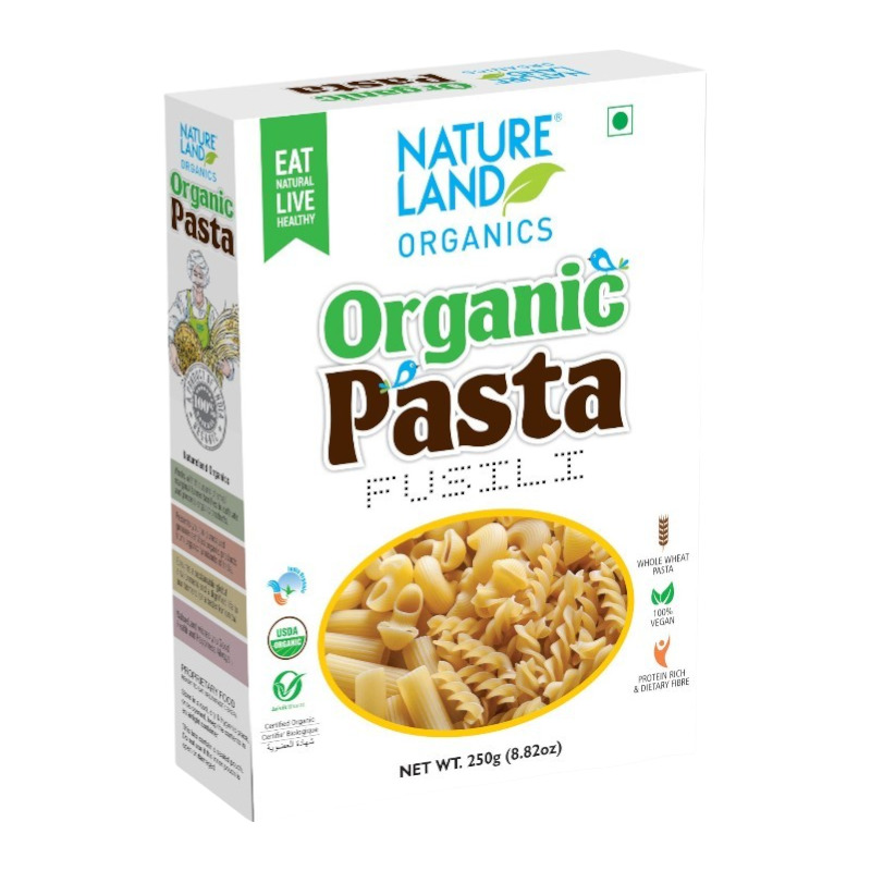 Natureland Fusilli Pasta 250g No Maida Organic Healthy