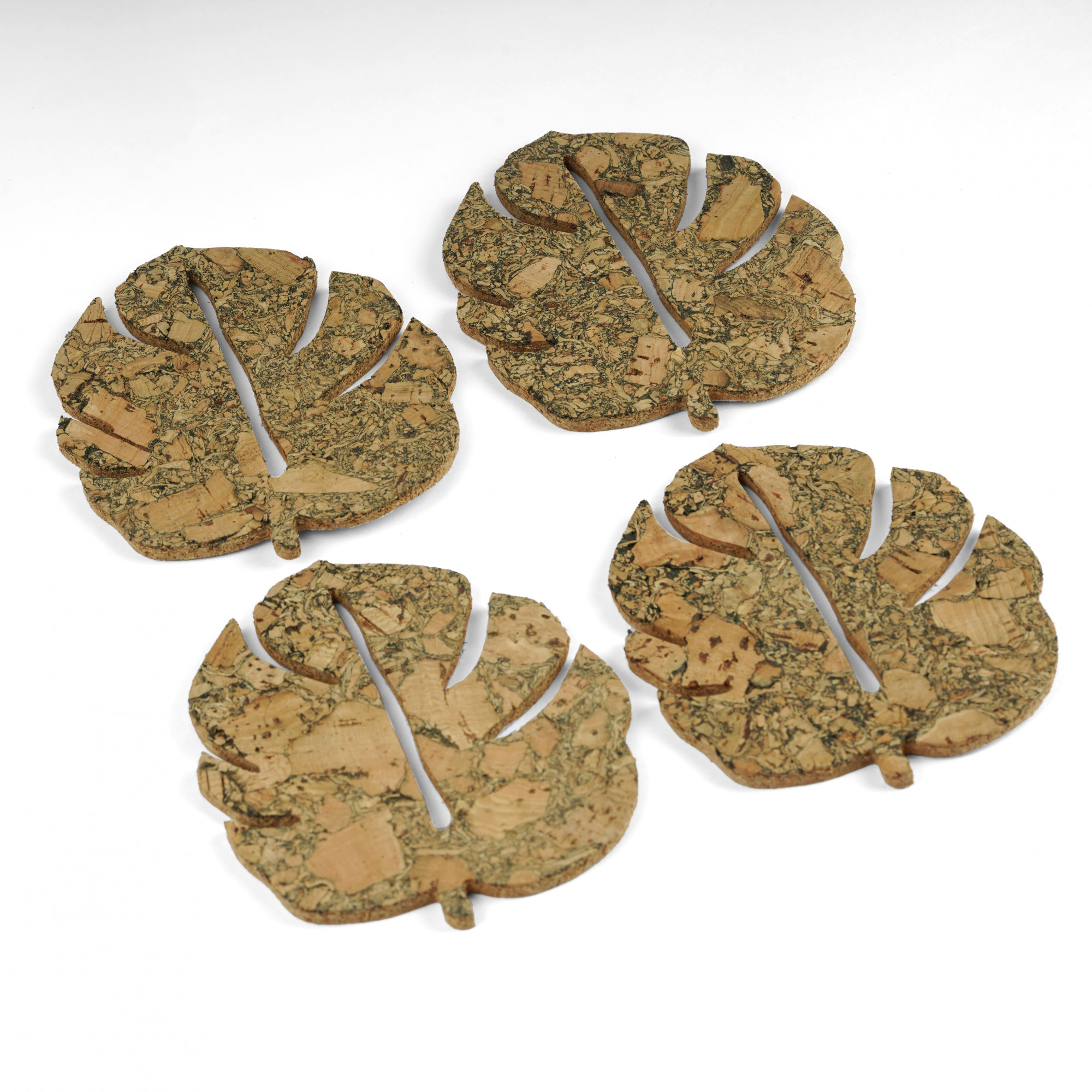 Cork Tea Coaster Web Print Set Of 4 - 1 U