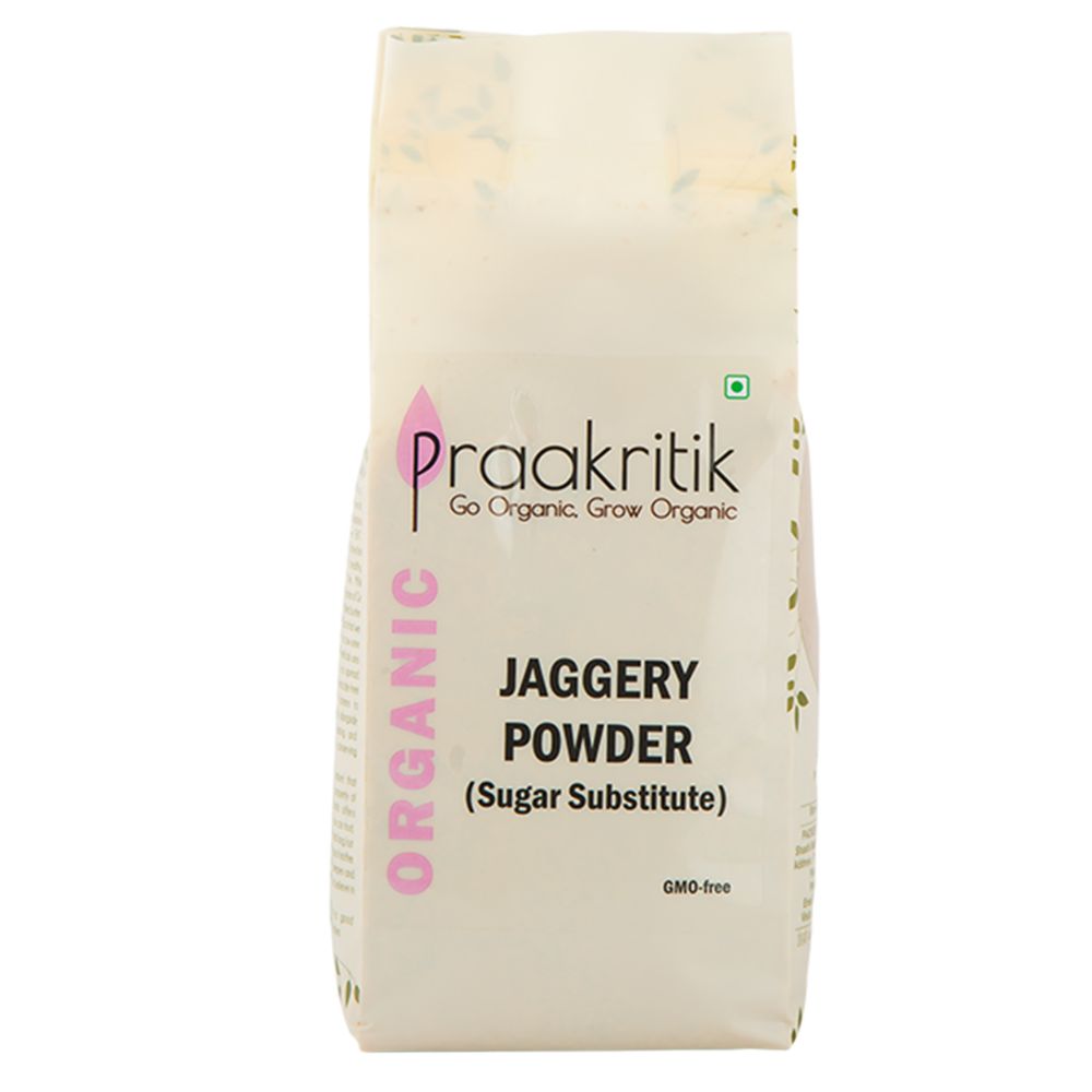 Praakritik Organic Jaggery Powder Healthy Sugar Substitute Certified Organic Chemical Free500Gm