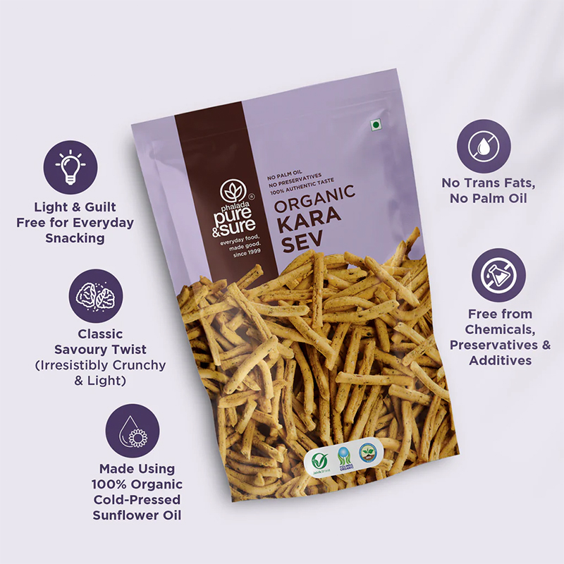 Pure  Sure Organic Kara Sev - 100 Gm