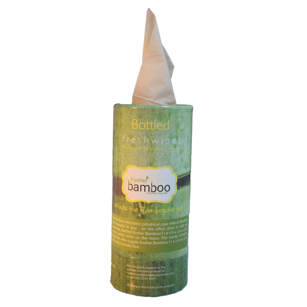 Kosher Bamboo Bottle Fresh Wipes 80 Pulls 1 Free Refill - 1 Unit
