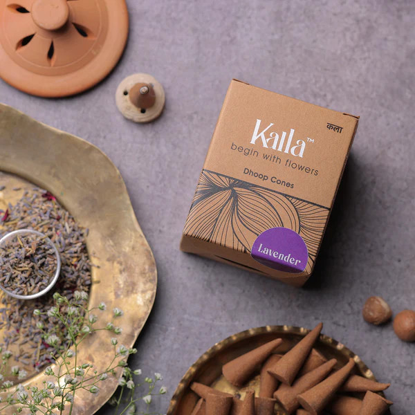 Kalla Lavender Dhoop Cones 40u - 100 Gm