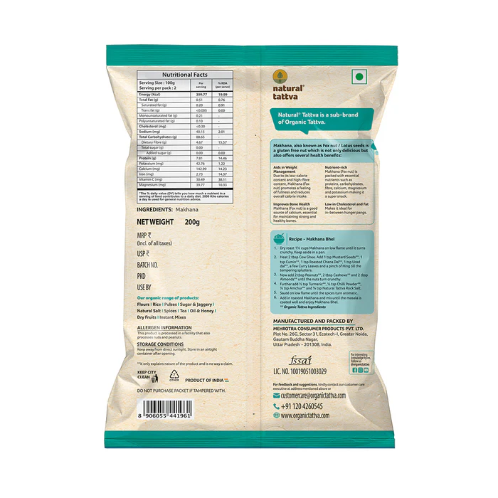 Natural Tattva Makhana - 200 Gm