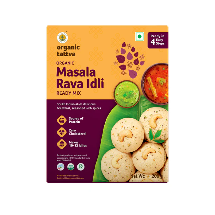 Organic Masala Rava Idli Ready Mix - 200 Gm