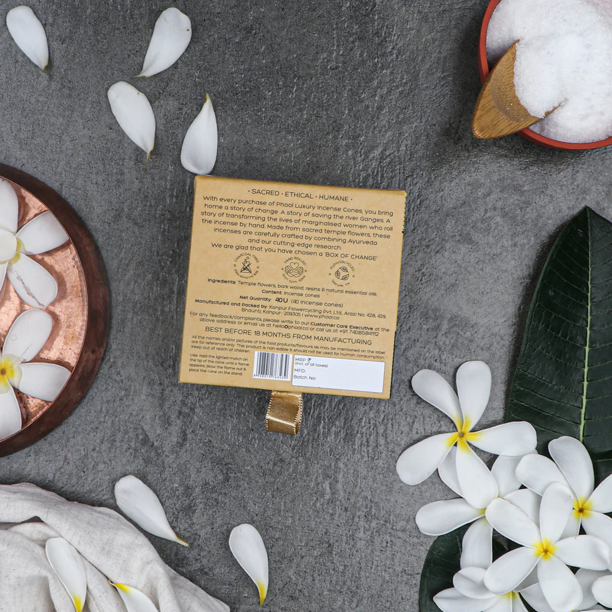 Phool Natural Incense Cones Nagchampa - 40 U