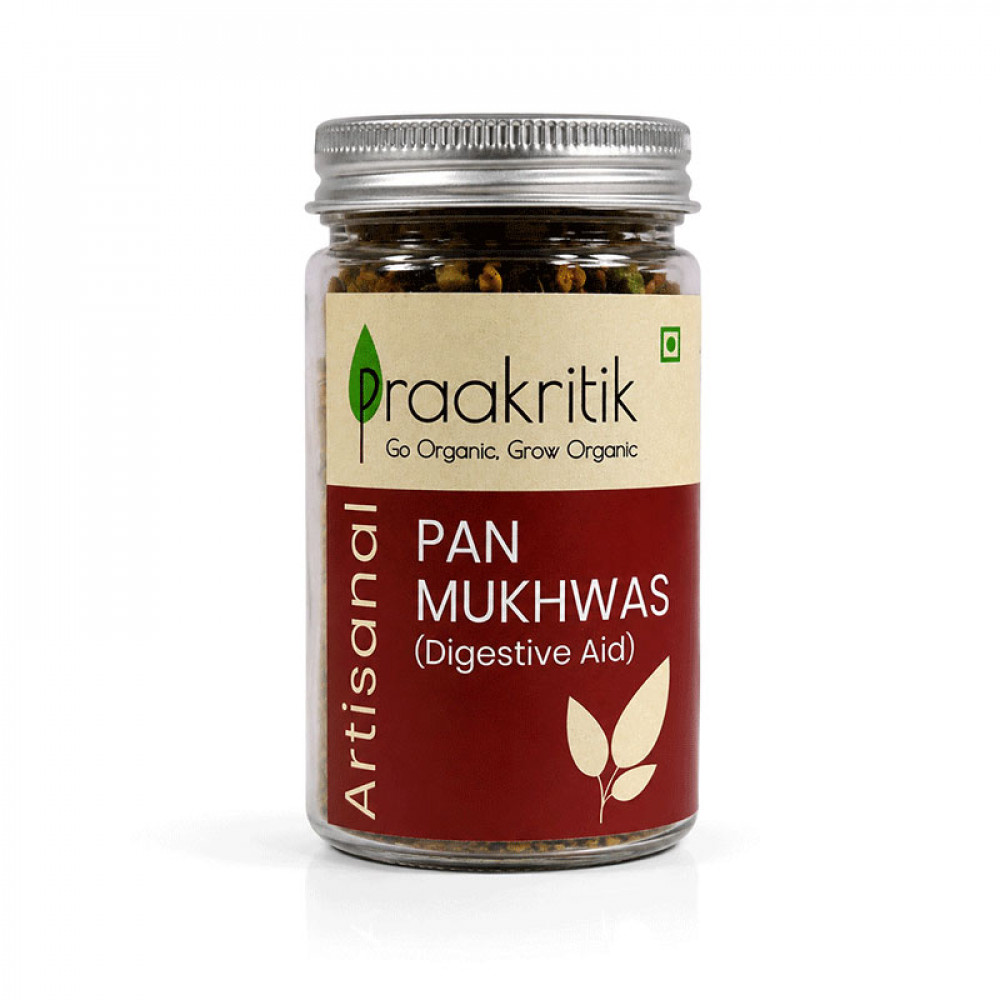 Image of Praakritik Natural Pan Mukhwas | Mouth Freshener | 100% Natural | Digestive | After-Meal Mukhwas | No Added Preservatives and Colors | 100Gm