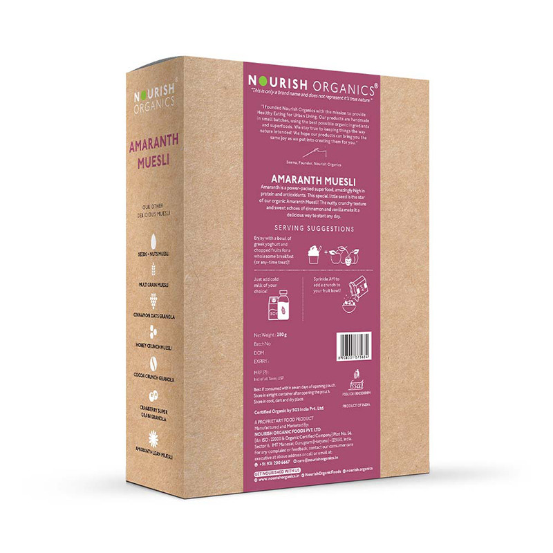 Nourish Organics Amaranth Muesli 280g