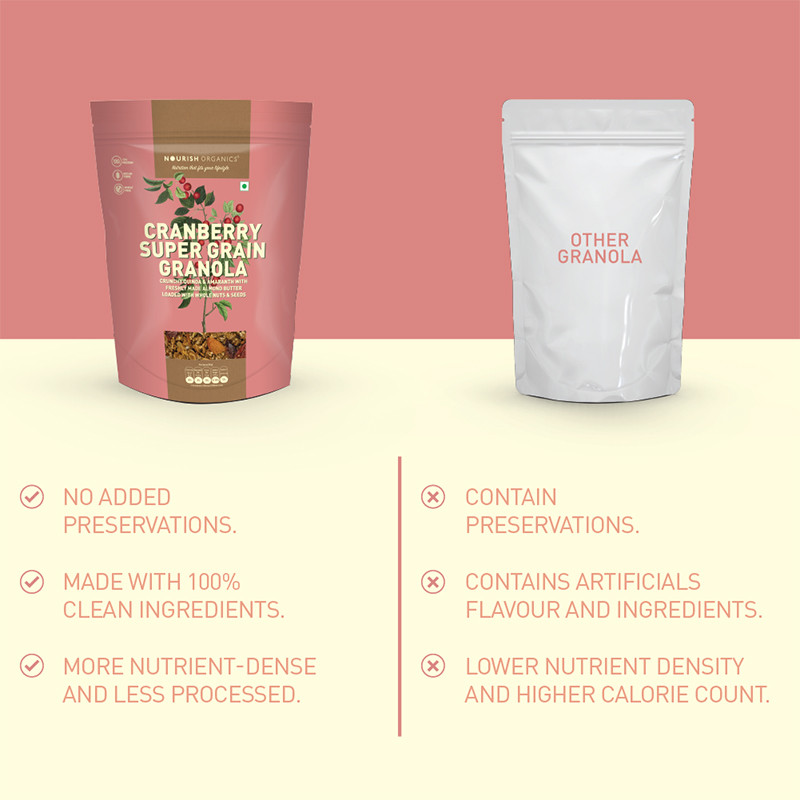Nourish Organics Cranberry Super Grain Granola 270g
