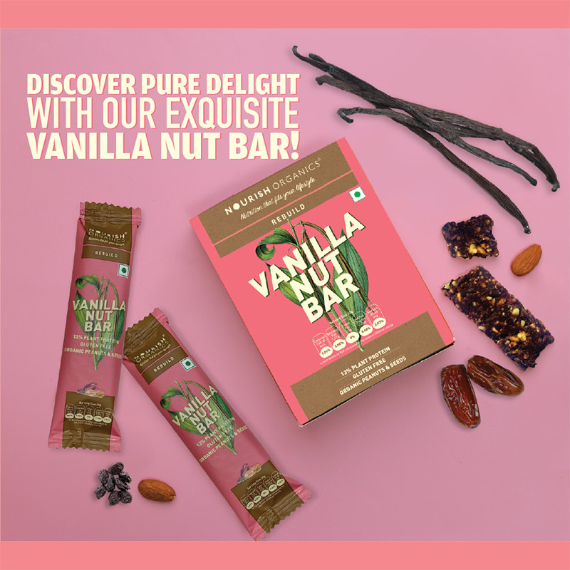 Nourish Organics Vanilla Nut Bar 30g