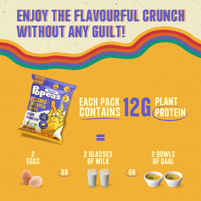 Nourish Organics Chickpea Puffs Vegan Parmesan 60g